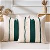 Aisybaklyn Cuscini Decorativi Divano Federe Cuscini Bohémien Cotone e Lino Verde Intrecciato Retro Copricuscini Divano Elegante Decorazioni Pizzo Fodere Quadrate per Cuscino per Soggiorno Giardino Sedie