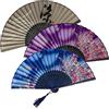 KIMI-HOSI 4 Pezzi Ventaglio in Stile Cinese Pieghevoli da donna di Bambù per Cosplay, Matrimoni, Regalo, Decorazione da parete - Nero Blu Viola