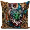 KUNQIAN Federa per cuscino con gufo, decorazione per casa, soggiorno, divano, letto, divano, 40 x 40 cm