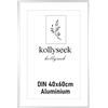 kollyseek cornice alluminio 40 x 60cm cornice poster in metallo argento con vetro acrilico infrangibile moderna cornice per foto Cornice con passepartout per le immagini Poster Foto argento