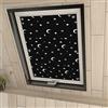 Eurohome Tenda oscurante al 100% senza fori, con ventose per finestre Velux, luna, stelle, 60 x 120 cm, per MK08