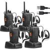 RKK Walkie-Talkie PMR446 Ricaricabile Lunga Distanza 16 Canali VOX CTCSS/DCS Radio FM Ricetrasmettitore Portatile Walkie Talkie Professionali Con Auricolare
