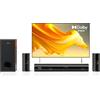 Hiwill 5.1CH Soundbar for TV, Home Theatre Dolby Atmos Surround Casse, 2 Altoparlanti Surround Cablati, Sound Bar Bluetooth per PC con Subwoofer da 5.25'', 380W Potenza di Picco, eARC/OPT, 2025