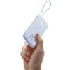VIYISI Powerbank 10000mAh, Caricabatterie Portatile 22,5W, Batteria Esterna Ultracompatta con Cavo USB-C Integrato, Display LED, per iPhone 17/16/15, iPad, Samsung Galaxy S24 S23 - Blu