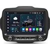 SWTNVIN Autoradio stereo per Jeep Renegade 2015 2016 2017 2018 2019 2020, Android 14 GPS Navigation 9" HD IPS QLED 720 * 1280P Touch Screen Built-in Autoplay Carplay 4G LTE Bluetooth5.0 DSP SWC (4+64GB)