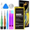 YONHUIZI Batteria per Samsung Galaxy Note 9, 6600 mAh, batteria di ricambio agli ioni di litio per Note 9 N960F EB-BN965ABU con strumento di riparazione professionale