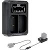 JJC Adattatore doppio USB per Olympus OM SYSTEM BLX-1 agli ioni di litio su fotocamera digitale OM SYSTEM OM-1 Mark II OM-1 OM-3 SBCX-1