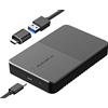 ElecGear USB C 3.1 Gen2 Case Esterno per Disco Rigido 2.5 da 7mm a 15mm, SATA SSD e HDD Hard Drive Enclosure Custodia Involucro Adattatore, UASP, Tipo A Cavo con USB Type C Convertitore