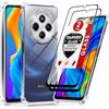 LeYi Cover per Redmi 14C/14 C/A4 4G/5G, Xiaomi Poco C75 4G,Custodia con 2 Vetro Temperato Armor Trasparente Silicone Morbida Puro TPU Gel Originale Slim Crystal Antiurto Case per Telefono 14C