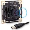 Svpro Scheda telecamera 1080P con microfono, modulo telecamera USB con obiettivo senza distorsione da 100 gradi per computer, telecamera di sicurezza HD a bassa luminosità da 2MP 0.01Lux