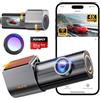POYBPCY Dash Cam Auto, Dashcam Anteriore 4K con Filtro CPL, Telecamera per Auto WiFi con APP Grandangolo 170°, Sensore G, Sorveglianza Parcheggio 24H, Visione Notturna,Registrazione in Loop,Scheda SD da 64 GB