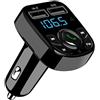 MKOIJN Trasmettitore FM Bluetooth per Auto Radio Adattatori Vivavoce Car Kit MP3 Audio Lettore Caricabatterie Auto con 2 Porte USB (5V/2.4A & 1A)