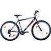 Multibrand Distribution Multibrand Probike PRO 27,5 pollici, mountain bike a 21 marce, da uomo, donna, ragazzo a partire da 170 a 185 cm (nero, rosso opaco)