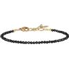 COAI Bracciale da Donna con Perline di Tormalina Nera Pietra Naturale, Bracciale di Tormalina Nera da Donna