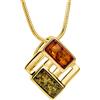 Copal Collana Da Donna In Argento Con Pendente Ambra Baltica Bicolore E Sostenibile
