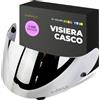 Everalo Visiera Compatibile con HJC Cs15 - Fg15 - Is16 - Tr1 - Fs11 - Ac12 - Cl15 - Cl16 - Clsp - Clst - Cl17 - Csr1 - Fs10 - Fs15 - Hj09 (Argento Cromo)
