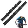 Diffaxy Set di 2 zaini per cintura toracica regolabile e cintura in vita con chiusura rapida, cinghie di ricambio per zaini da escursionismo e jogging - nero