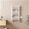 EMKE Scaldasalviette Elettrico 750 x 400 mm, Radiatore per Bagno Elettrico con Interruttore Touch e Timer, scaldasalviette Bianco 180W，Termoarredo elettrico