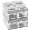 OMADA Design Set 8 Contenitori Porta spezie Mattoncino per Alimenti con Coperchio impilabile e recipiente Trasparente di Alta qualità - Linea Brickstore