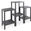 DIVCHI Comodino a 6 ripiani, comodino, comodino, comodino, comodino, ufficio, soggiorno, camera da letto, piccolo spazio stretto (grigio)