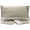 IL BOTTEGONE Set Lenzuola Una Piazza e Mezza Francese 100% Cotone, Completo con 2 Federe per Cuscini (Crono Beige)