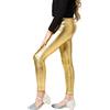 Adorel Leggings Lucidi Disco Bambina Leggins Danza Pantaloni Tinta Unita Oro 8-9 Anni (Dimensione del Produttore 140)