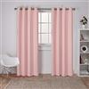 Exclusive Home Curtains Coppia di Pannelli oscuranti in Rasatello con Occhielli Superiori, Color Cipria, 52 x 96, 2 Pezzi