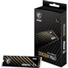 MSI SPATIUM M461 SSD 2TB - PCIe 4.0 NVMe M.2, 5000MB/s in lettura e 4200MB/s in scrittura, memoria 3D NAND, sicurezza dei dati integrata, Center - Garanzia di 5 anni (450 TBW)