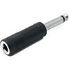 System-S Adattatore audio Mono TS 6.35 mm jack maschio a femmina 1/4 cavo nero