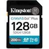 Kingston Canvas Go Plus SDXC Scheda Di Memoria Gen4 200MB/s C10 UHS-I U3 V30 128GB-SDG4/128GB