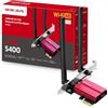 MERCUSYS TP-Link MA86XE V2 PCIe Adapter AXE5400Mbps Wi-Fi 6E Bluetooth 5.3, Intel Wi-Fi 6E Chipset, WPA3, MU-MIMO, OFDMA, WiFi Card PC Fixed, Tri-Band Speed, Supports Windows 10, 11