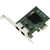 KALEA-INFORMATIQUE Scheda controller di rete PCIe x1 2 porte RJ45 doppia LAN GIGABIT ethernet 10 100 1000Mb 1G Chipset BroadCom BCM5720, profilo basso e alto