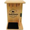 Fackelmann 37834 Attacco per salsiccia, supporto in legno per salsiccia secca, supporto per salsiccia, porta salsiccia, legno, 30,5 x 20 x 10,5 cm