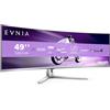 PHILIPS Evnia 49M2C8900AM - Monitor gaming curvo OLED QD da 49 pollici, 240 Hertz, 0,03 ms GtG, HDR400, Ambiglow (5120x1440, HDMI 2.1, DisplayPort 1.4, USB-C, Hub USB) bianco