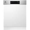 ELECTROLUX EEM69300IX Lavastoviglie da incasso scomparsa parziale 60 cm con frontalino Inox - RealLife - 15 Coperti - Classe D - 8 Programmi - Motore Inverter