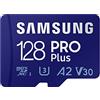 Samsung Memorie MB-MD128KB PRO Plus Scheda MicroSD da 128GB, UHS-I U3, fino a 160 MB/s, USB Card Reader incluso