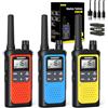 NXGKET Walkie-Talkie Ricaricabili,NXGKET PMR446 Senza Licenza Radioline Walkie Talkie con batteria integrata Woki Toki 16 Canali Radio con Torcia Funzione VOX per Attività all'aperto,Ciclismo(3 pezzi)