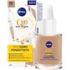 NIVEA Q10 POWER Anti-Rughe 3in1 Siero fondotinta 02 Dark 30 ml, Fondotinta coprente, idratante e anti-età, Siero viso colorato con Coenzima Q10 e Acido Ialuronico