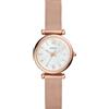 Fossil Orologio Carlie da donna, movimento al quarzo, cassa in acciaio inossidabile oro rosa 29 mm con bracciale in acciaio inossidabile, ES4433