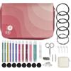 KnitPro Set ferri intercambiabili Zing - Coppia di ferri circolari 11x13 cm con accessori Set Zing Regal, codice colore per principianti, professionisti e set regalo