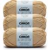 Caron All Day Cotton - 3 confezioni da 170 m/99,8 g iuta 100% cotone mercerizzato filato