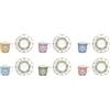 EASY LIFE Spring Parade Set 6 Tazzine Espresso 100ml con Piattini Porcellana
