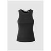 Pepe Jeans Marian Black Canottiera Vogatore Costina Nera Donna