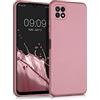 kwmobile Custodia Compatibile con Samsung Galaxy A22 5G Cover - Back Case Morbida - Protezione in Silicone TPU Effetto Metallizzato oro rosa metallizzato