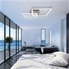 Briloner Plafoniera LED Frames argento IP20 bianco caldo, 2200 lumen BRILONER