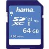 Hama SDXC 64GB - memory cards (Blue, Secure Digital Extended Capacity (SDXC), UHS-I)