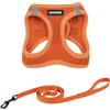 Best Pet Supplies Voyager Step-in Air - Set con guinzaglio per gatti di taglia piccola e grande, in rete, per tutte le stagioni, per gatti piccoli e grandi, arancione, XXXS (petto 28-30,5 cm)
