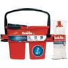TONKITA | Strizzo, Set Pulizia Pavimenti, 3 Pezzi, Secchio a 2 Vasche con Strizzatore 14 Litri, Manico 130cm in Acciaio Componibile Verniciato, Mop Lavapavimenti - Confezione da 7 Set