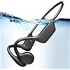 Minyaya Cuffie a Conduzione Ossea Auricolari Nuoto, Impermeabile IPX8, Lettore MP3 32GB, Bluetooth 5.3, Auricolari Sportivi Senza Fili Aperti, Microfono Integrato