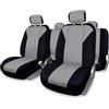 +PWR Car Parts Set coprisedili universali Firenze Grigio e Nero. Compatibile con l'airbag, set completo per 5 sedili.